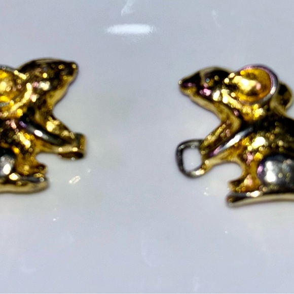 Twin JD AIMI 1974 Goldtone Mice Belt Buckle and Latch Visible Wear Fits - Picture 4 of 8